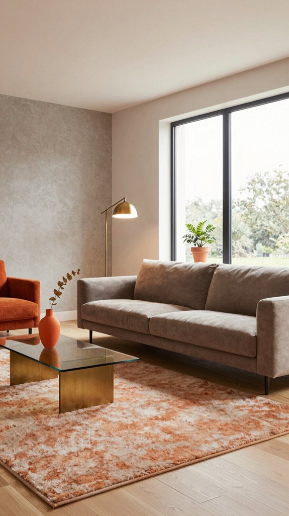 Orange Interior Color Combinations That Feel Energetic and Cozy 4 warm taupe orange harmony