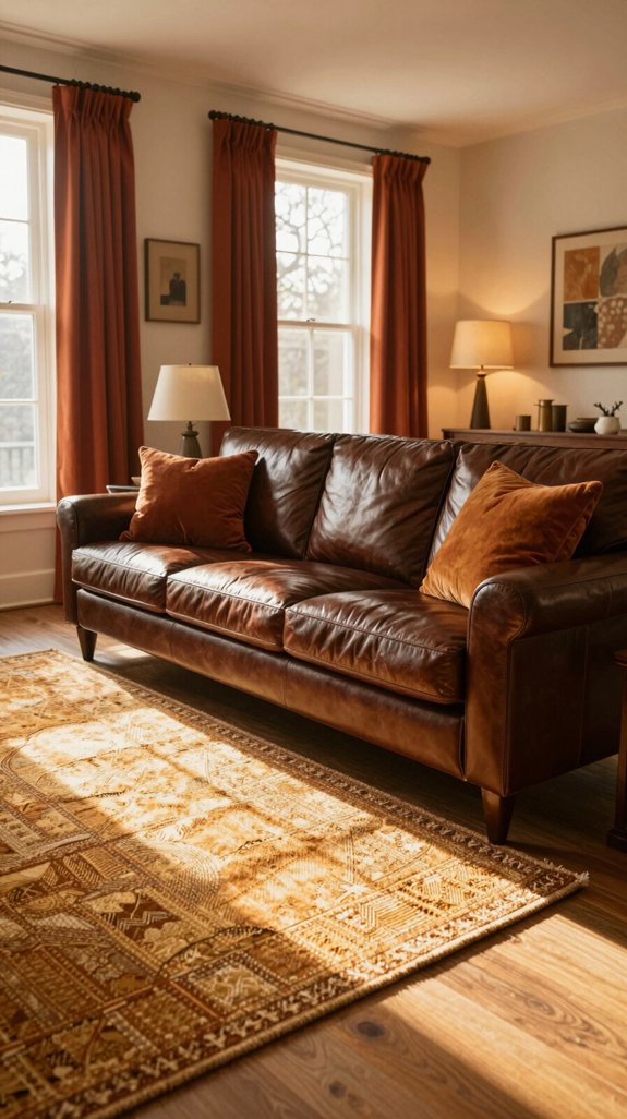 warm terracotta accents