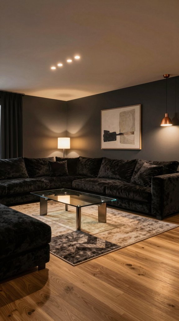 Black and Grey Interior Color Pairings That Feel Modern and Balanced 9 warm white led lighting
