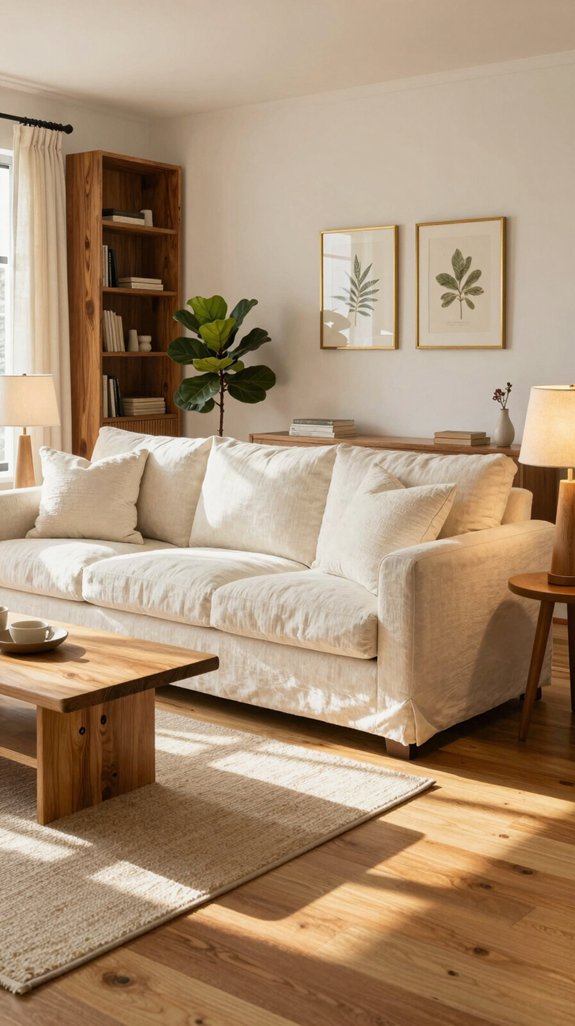 warm whites amplify oak