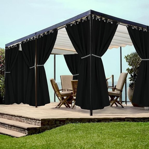 waterproof outdoor curtain set
