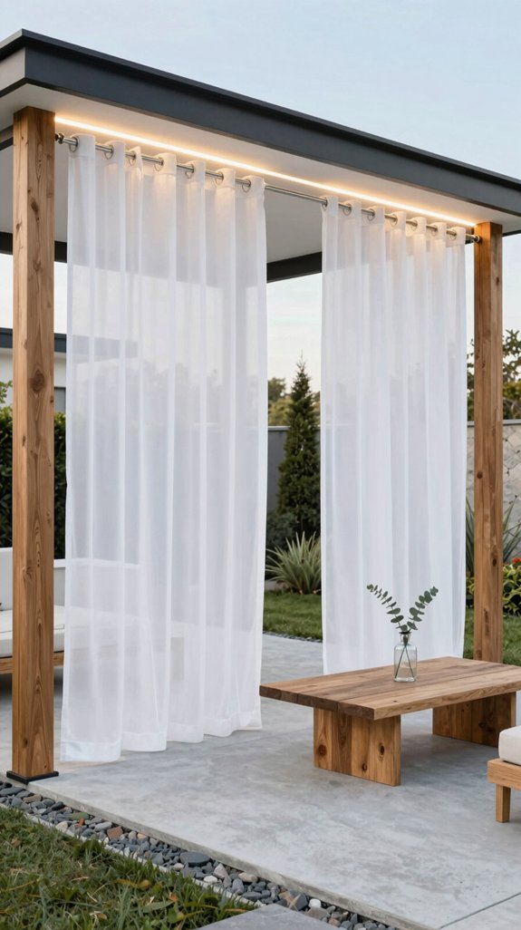 27 Backyard Ideas on a Budget That Look Surprisingly Expensive 21 waterproof patio curtain setup