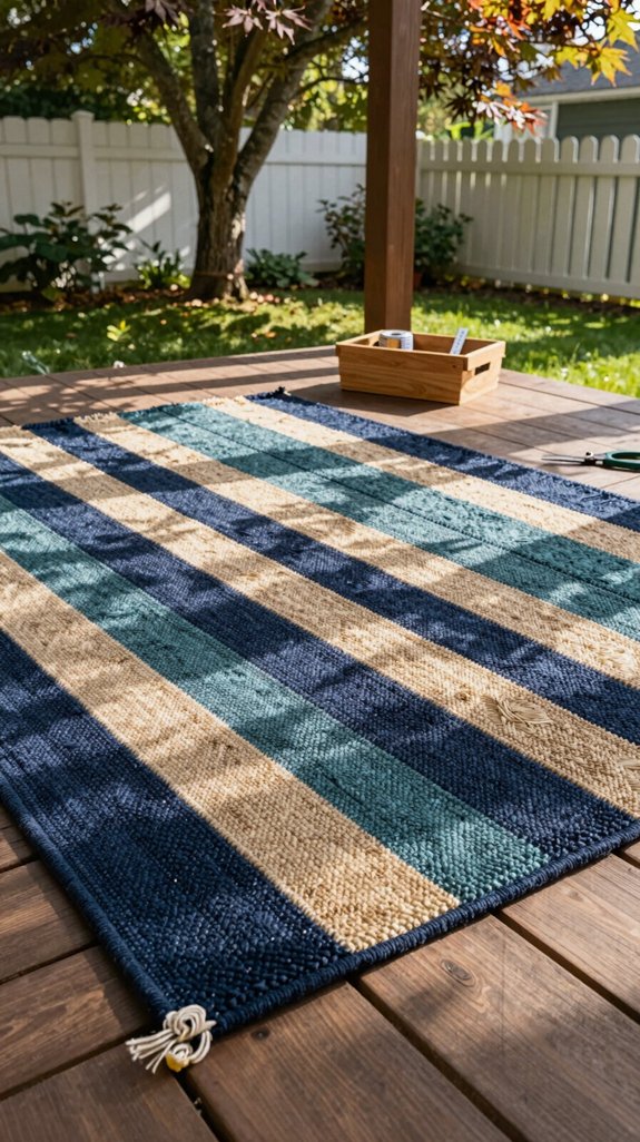 weather proof diy patio rug