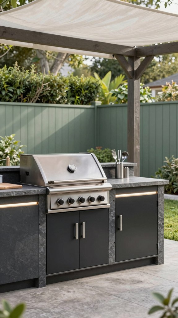 27 Backyard Ideas to Upgrade Your Outdoor Living Space 15 weather proof stainless steel bbq station
