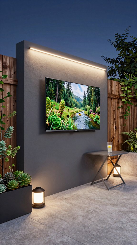 weather proof wall mounted tv