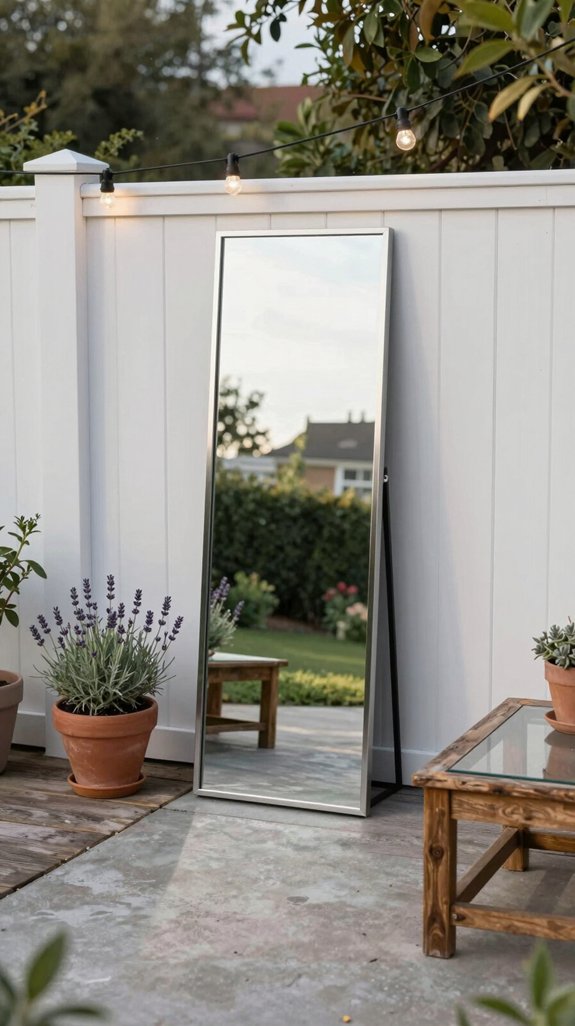 27 Backyard Ideas on a Budget That Look Surprisingly Expensive 9 weather resistant mirrored patio