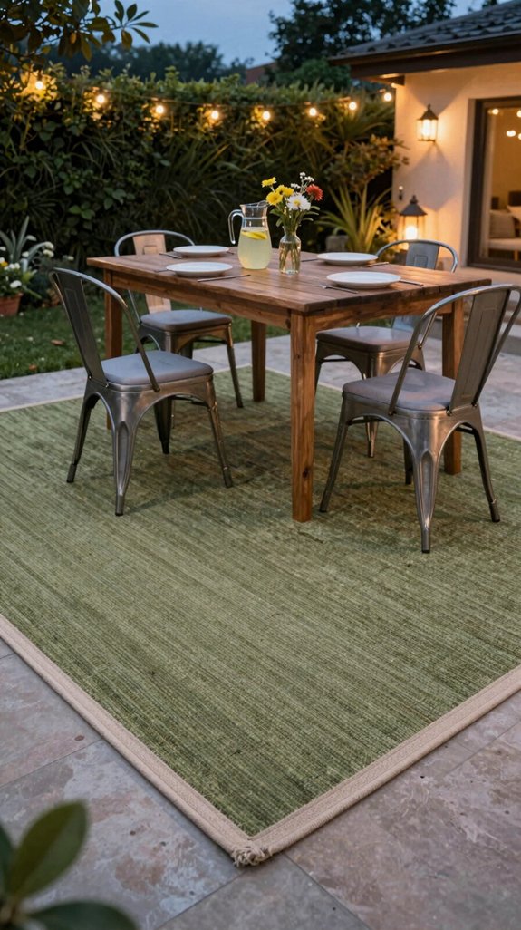 21 Backyard Dinner Party Ideas for Stylish Outdoor Entertaining 7 weather resistant outdoor dining rug