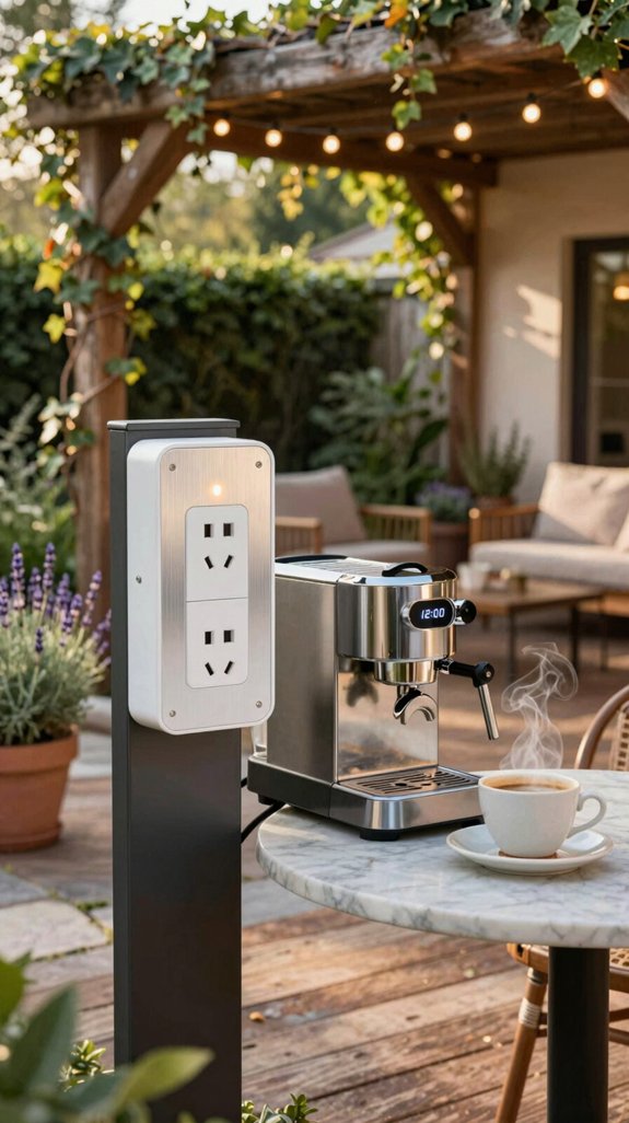 weather resistant outdoor power outlet