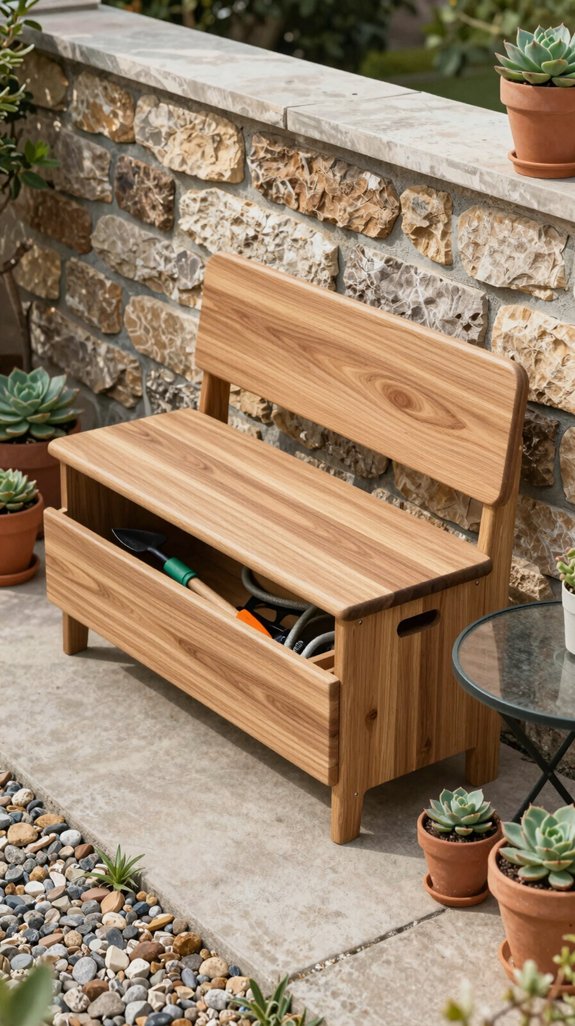 weather resistant storage bench