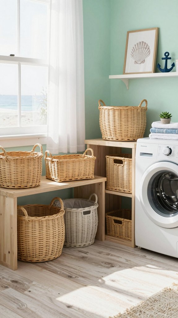 wicker baskets for organization