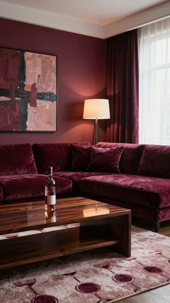 Wine Color Pairings for Deep and Elegant Interior Design 3 wine inspired elegant interior palette