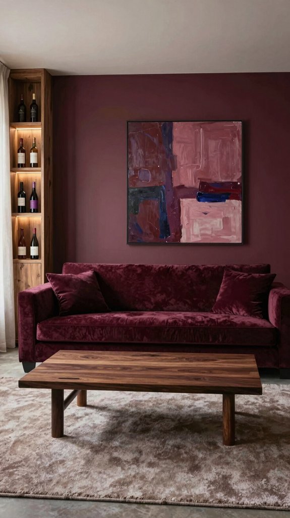 Wine Color Pairings for Deep and Elegant Interior Design 2 wine inspired interior palette