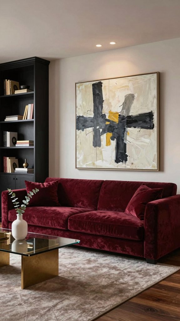 wine red dramatic interior transformation