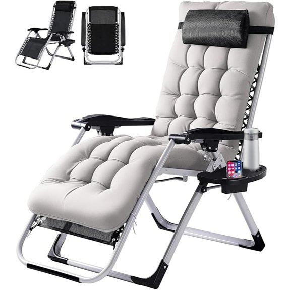zero gravity padded lounge chair