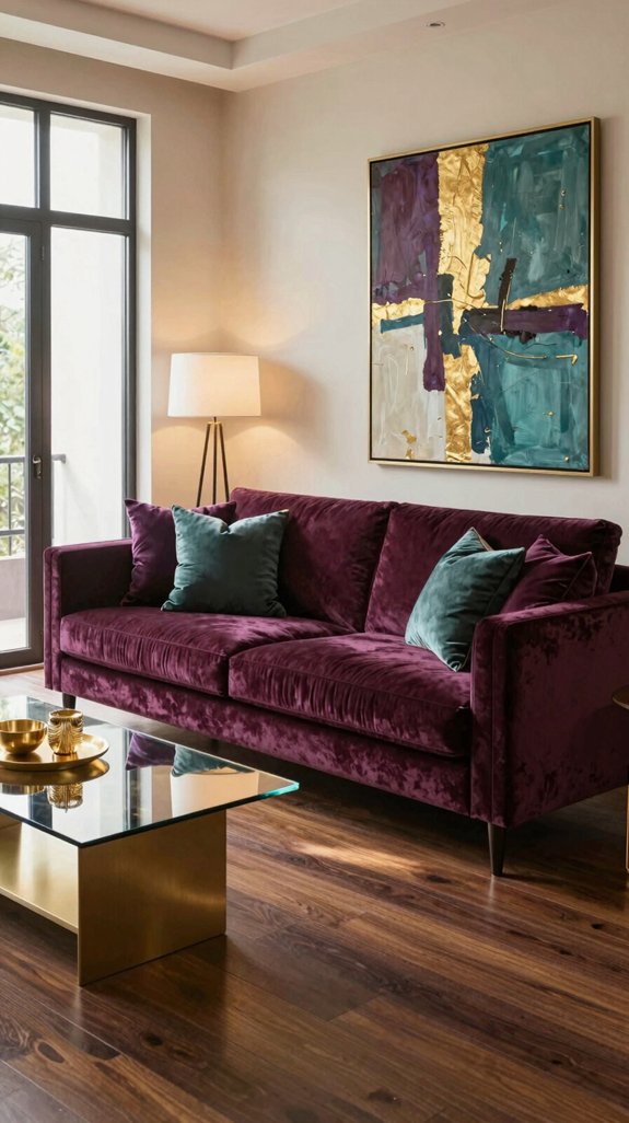 aubergine inspired gallery palette