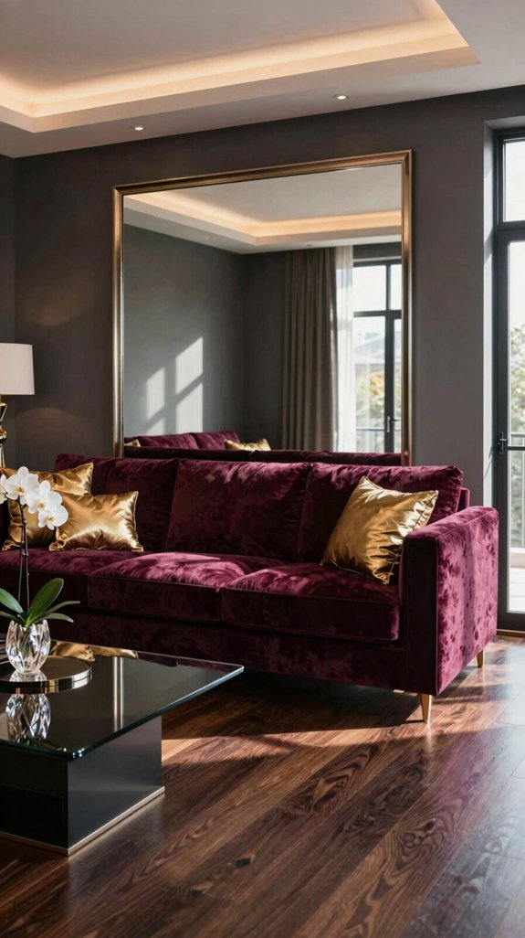 aubergine mirror accentuation