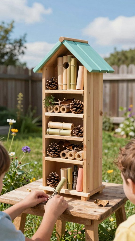 21 Kids Backyard Ideas for Fun Outdoor Play Areas 15 backyard bug hotel construction