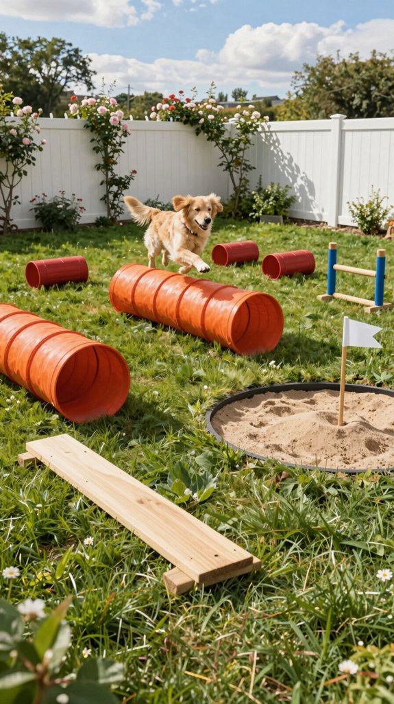 19 Backyard Dog Run Ideas for Happy and Active Dogs 4 backyard diy agility setup