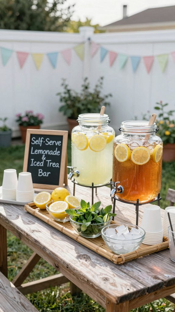 backyard diy beverage bar