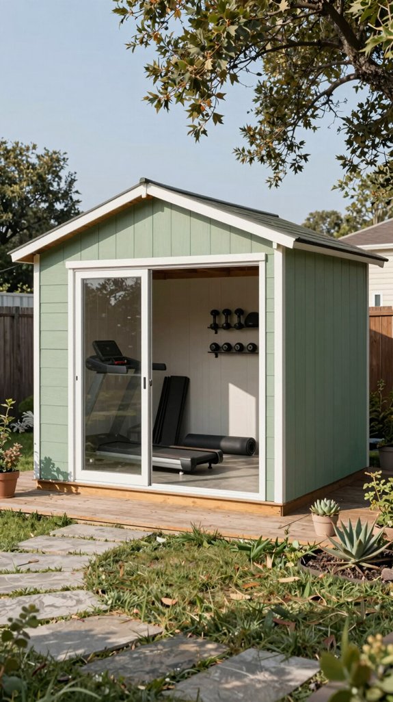 17 Backyard Gym Shed Ideas for Outdoor Fitness Spaces 2 backyard gym shed planning