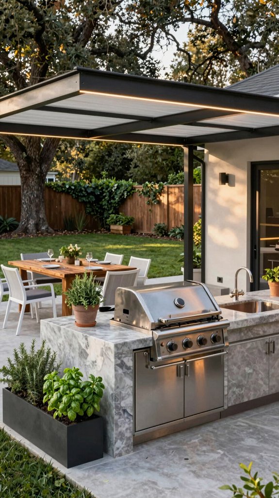 backyard kitchen work zoning