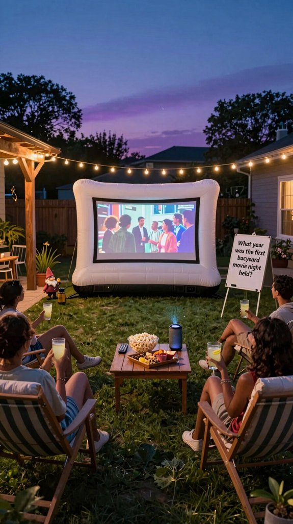 backyard movie trivia night