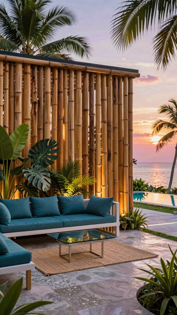 bamboo privacy screen luxury