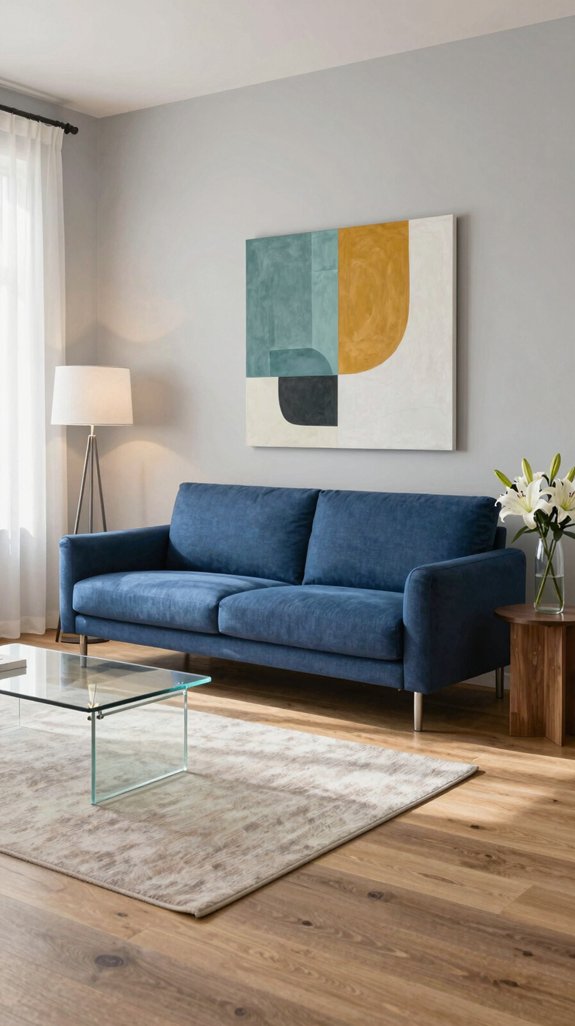 blue sofa color pairings