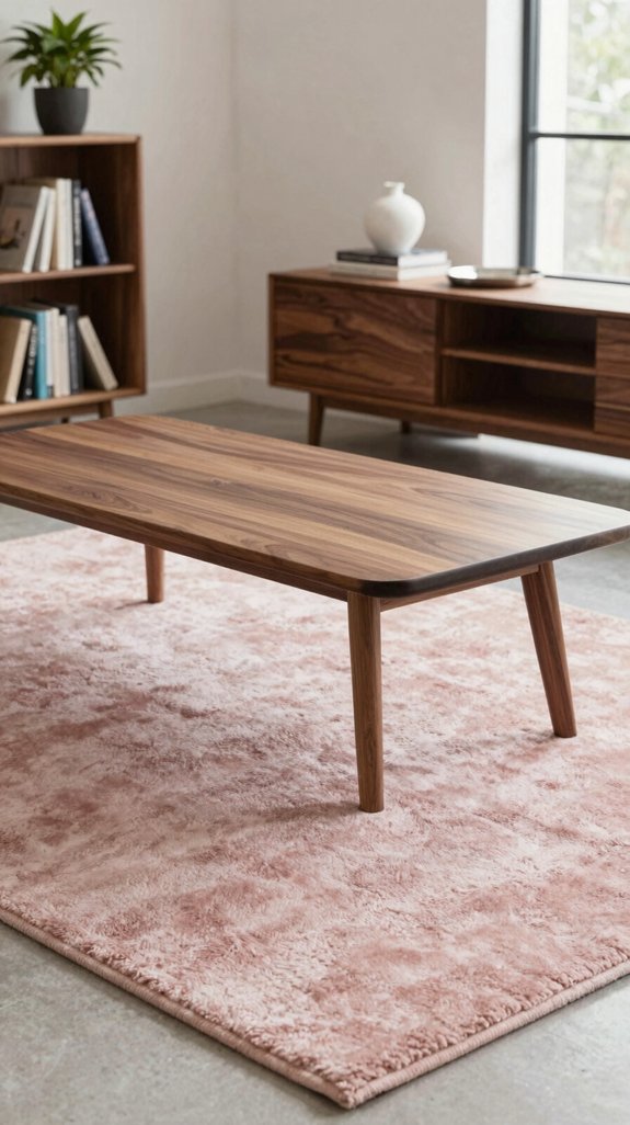 Walnut Furniture Color Combinations That Feel Elegant and Balanced 10 blush pink walnut harmony