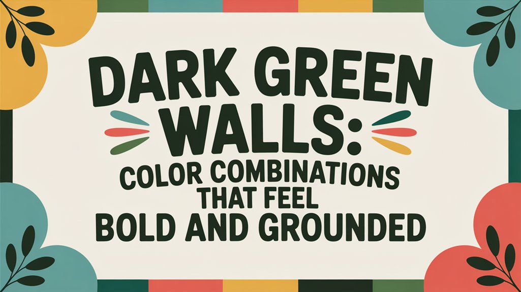 Dark Green Walls: Color Combinations That Feel Bold and Grounded 1 bold grounded color palette