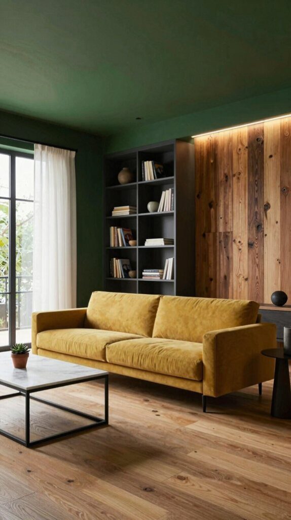 bold grounded green palette