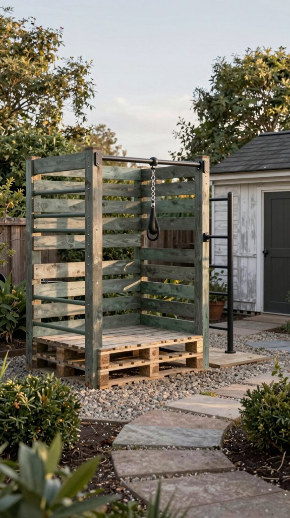 17 Backyard Gym Shed Ideas for Outdoor Fitness Spaces 17 budget friendly modular pallet gym