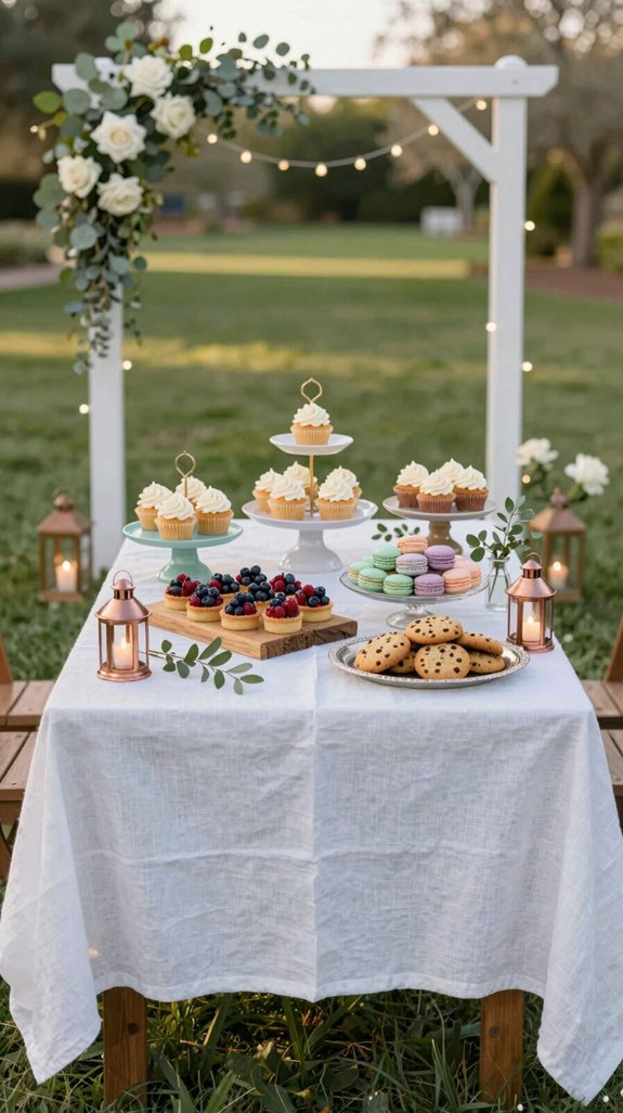 17 Cheap Backyard Wedding Ideas That Still Look Elegant 17 budget friendly sweet dessert table