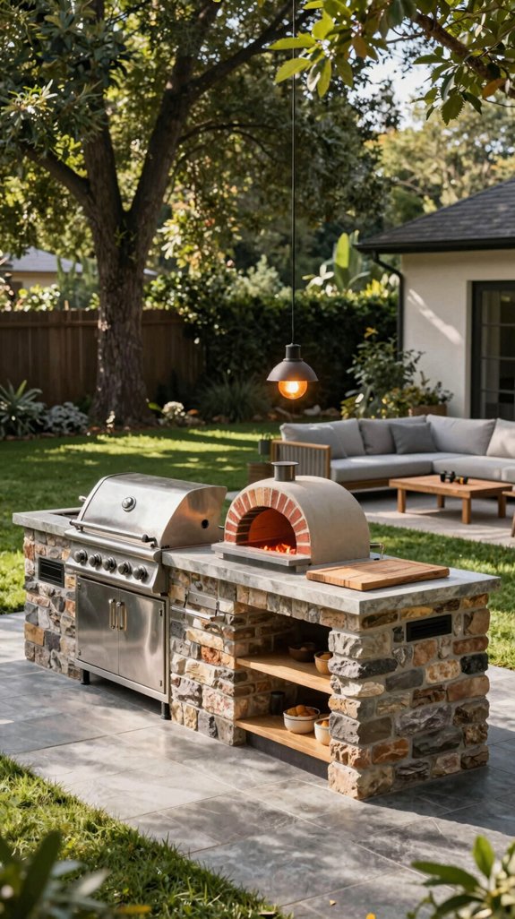 built in bbq island