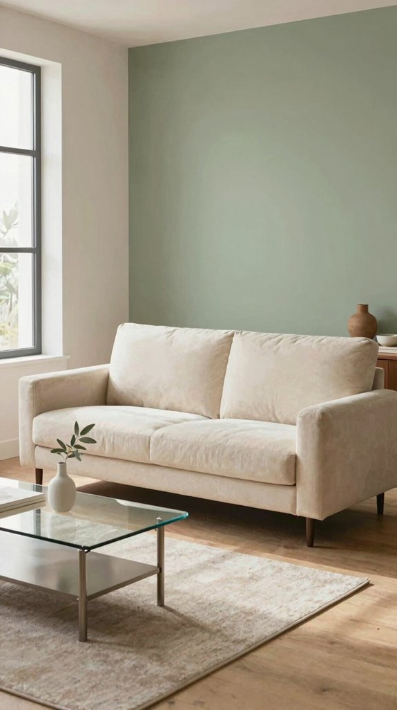 Cream Sofa Color Combinations That Elevate Neutral Spaces 5 calm sage cream elegance
