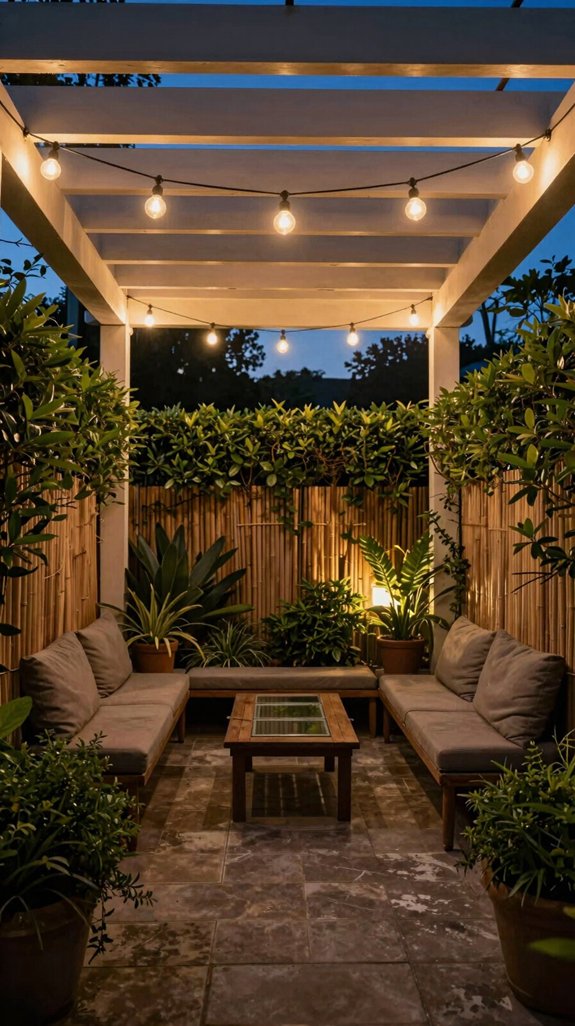 ceiling mounted luminous privacy zone