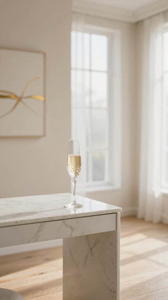 champagne minimalist serene sanctuary