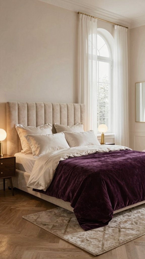 champagne plum evening elegance