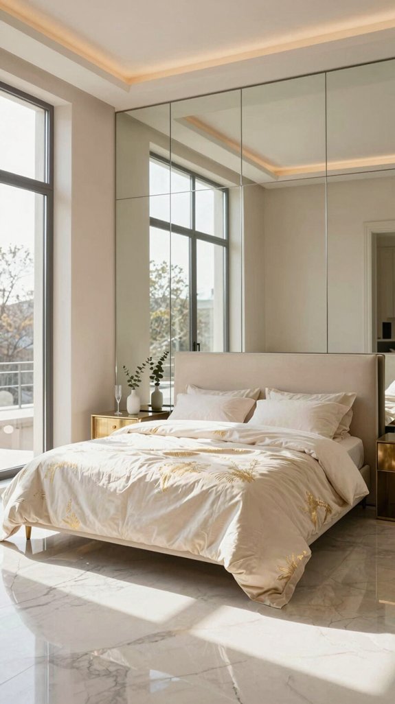 champagne tinted mirrored sanctuary