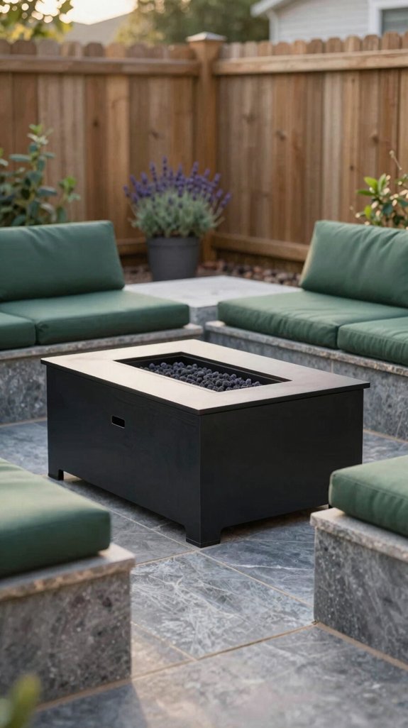 21 Small Backyard Design Ideas That Maximize Space 4 compact fire pit seating