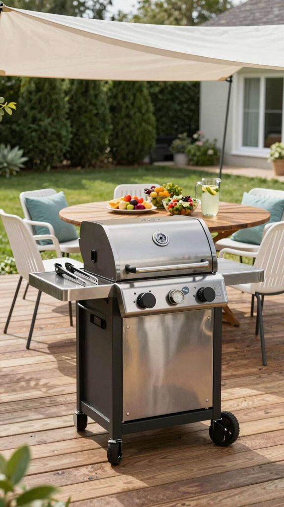 compact mobile grill station