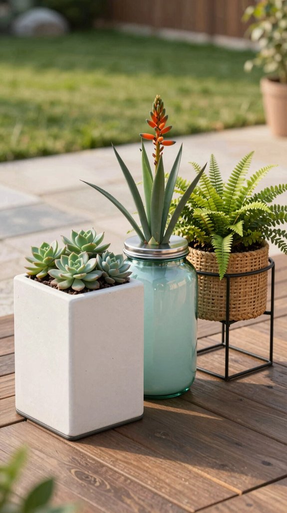 contrast material planter design