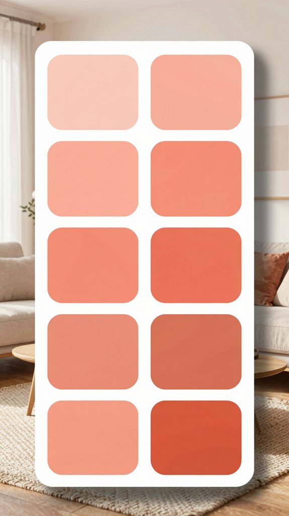 coral peach accent palette