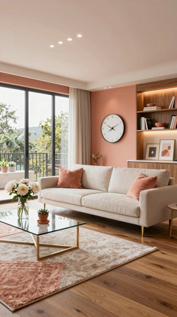 coral peach interior design