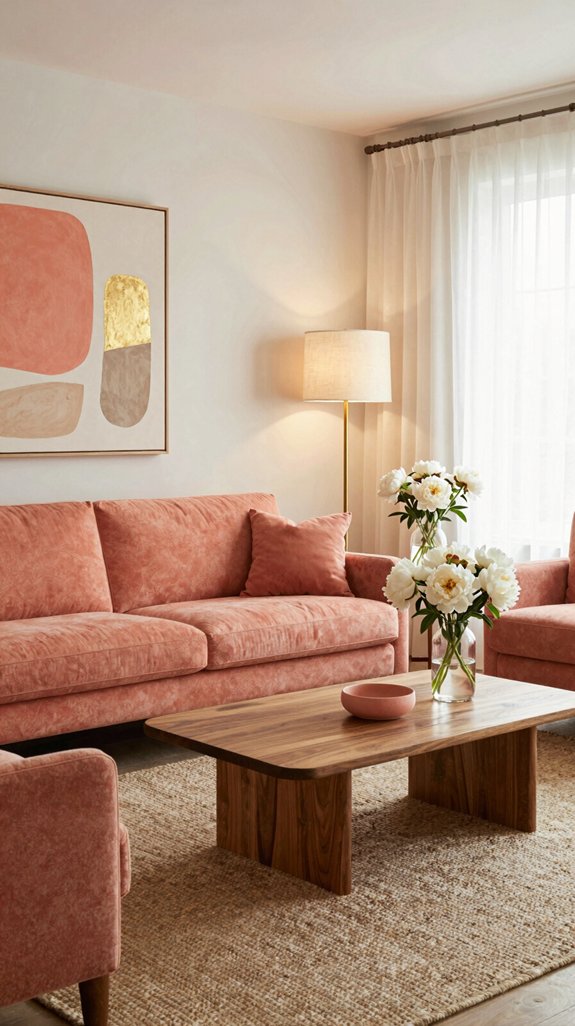 coral peach modern living