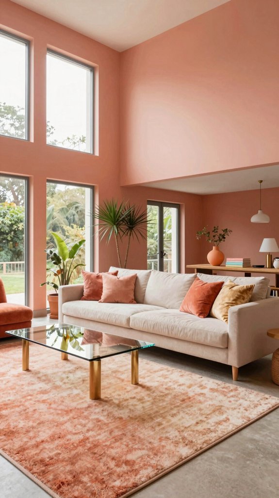 coral peach open plan palette