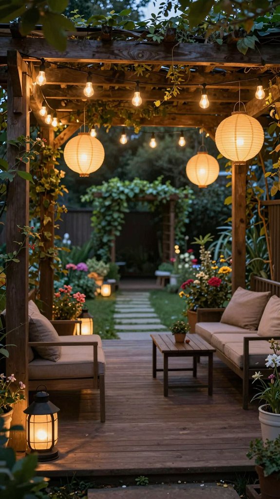 cozy backyard lighting plan