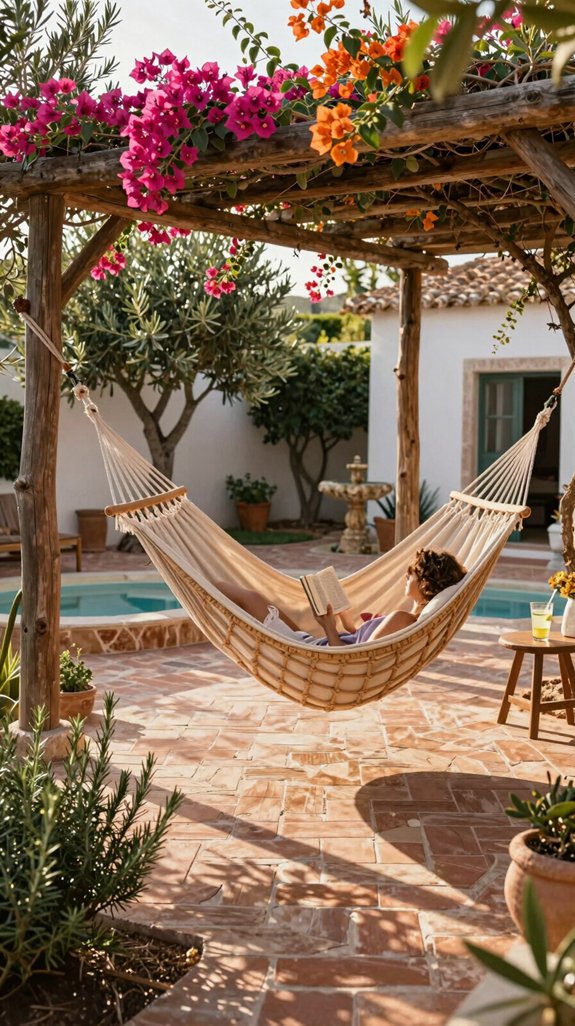 cozy pergola hammock lounge