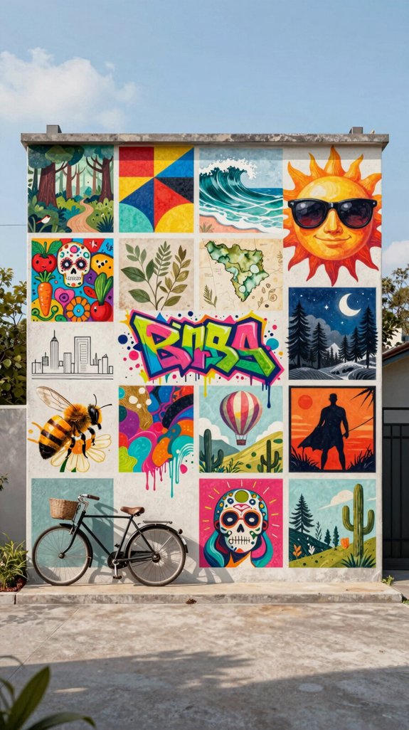creative outdoor wall murals