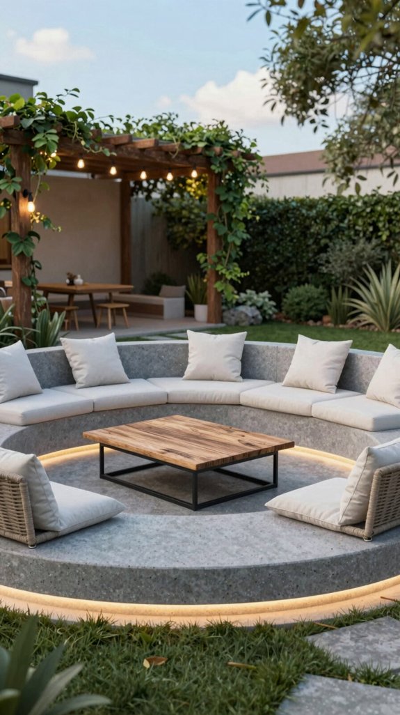 21 Backyard Patio Design Layout Ideas for Functional Spaces 13 curved island conversational hub
